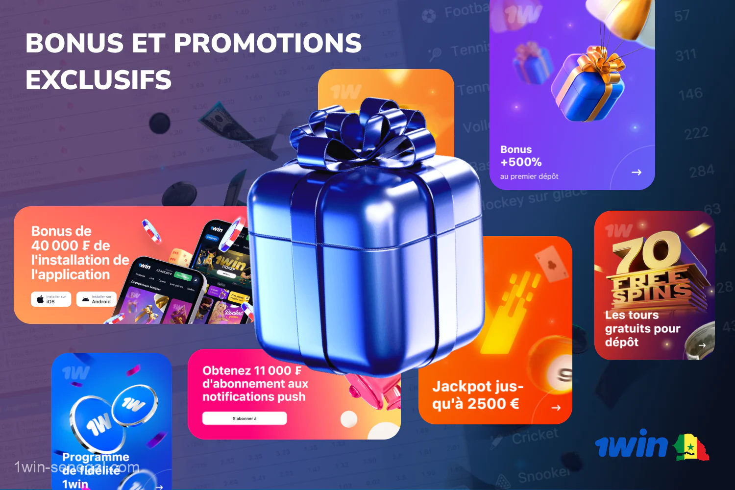 Les joueurs du Sénégal ont accès à une grande variété de bonus sur le casino 1win, y compris un bonus de bienvenue pour les nouveaux utilisateurs