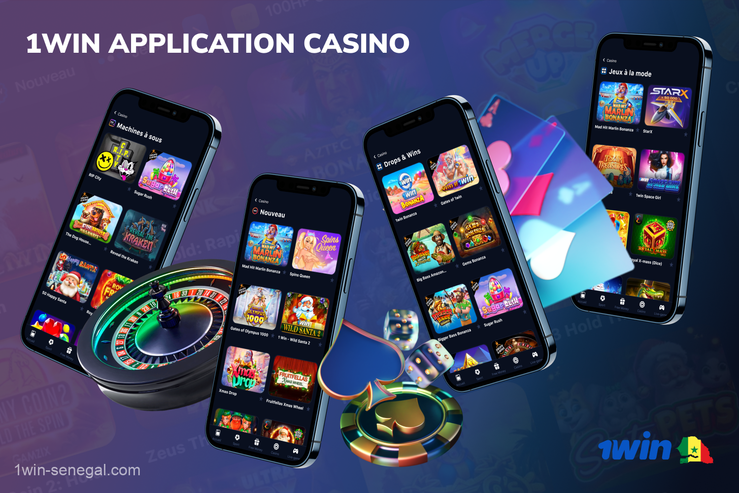 Les utilisateurs sénégalais de 1win peuvent jouer aux jeux rapides, aux machines à sous, au poker et à d'autres jeux de casino en téléchargeant l'application mobile rapide et pratique pour les smartphones