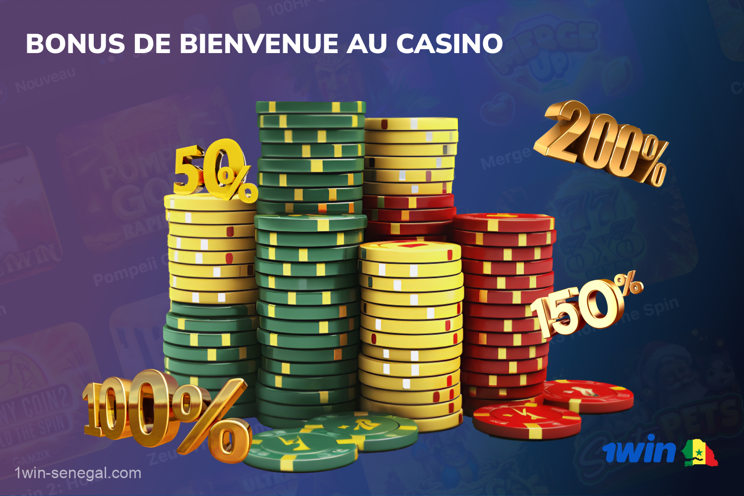 Un bonus de bienvenue de 1win casino attend les joueurs sénégalais après avoir effectué un dépôt sur leur compte