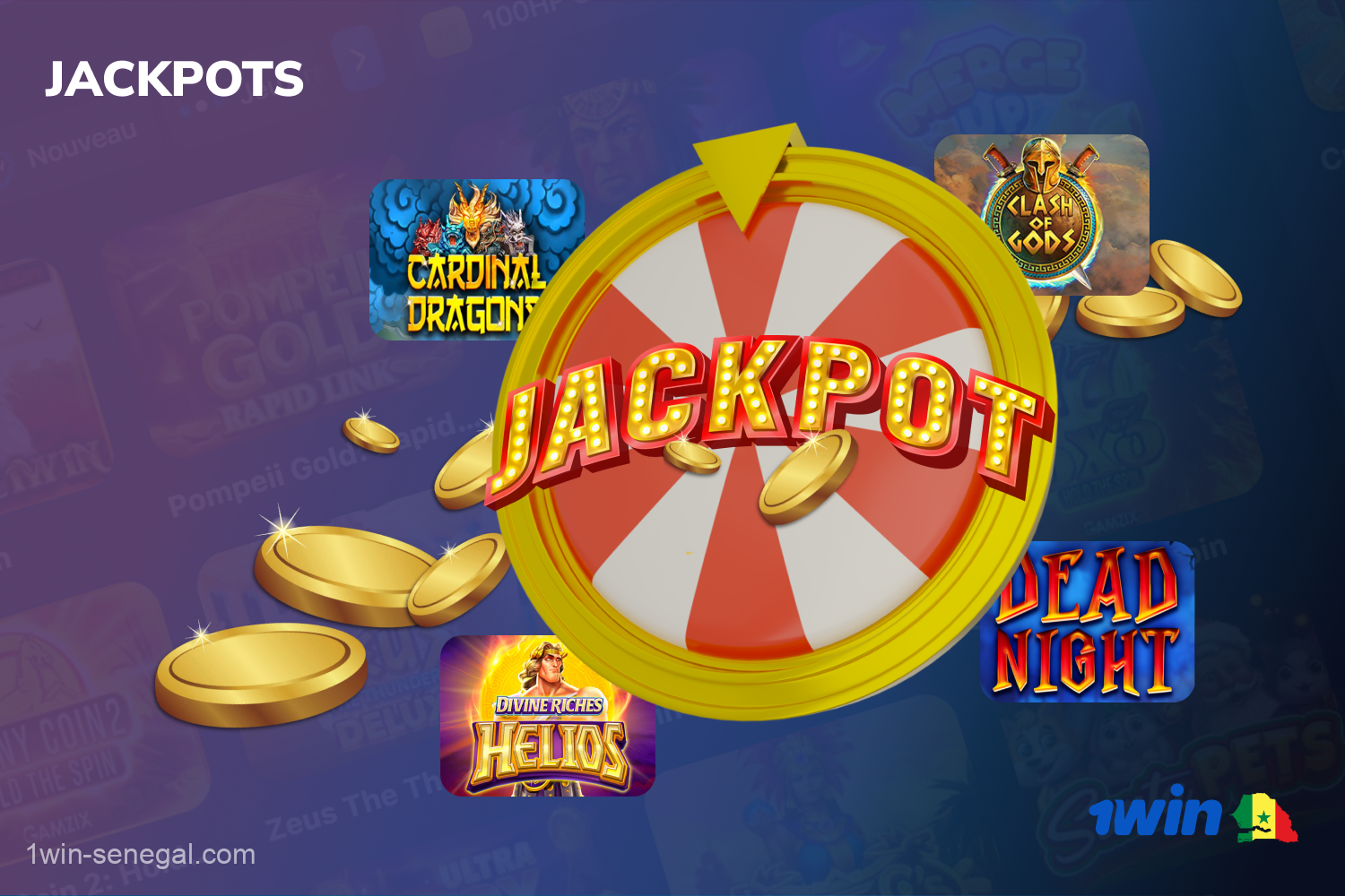 Les jeux de jackpot sont particulièrement populaires auprès des joueurs du casino 1win Sénégal