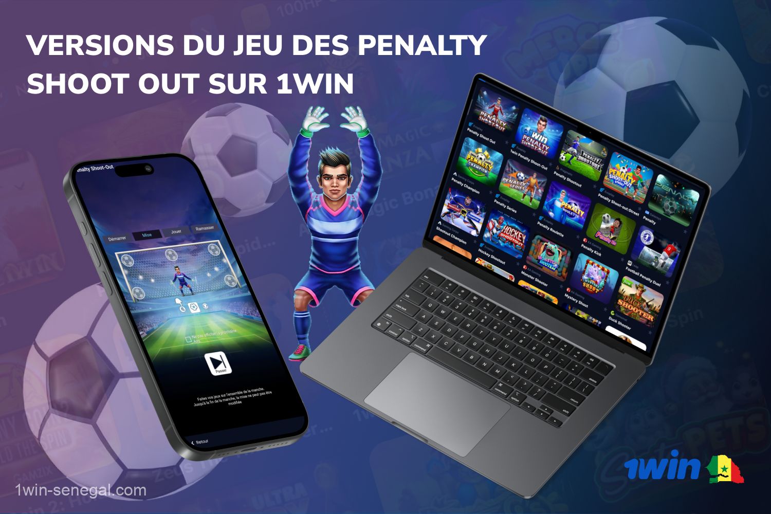 Différentes versions de Penalty Shoot Out sont disponibles sur le casino 1win Sénégal, avec des différences de design et de multiplicateurs, avec l'option de jouer pour de l'argent et en mode démo